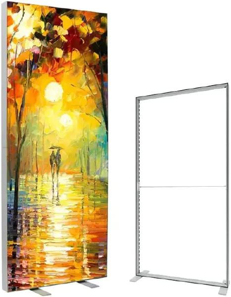 SEG Tension Fabric Lightbox, LED Backlit Or Edgelit Display, Floor Standing for Trade Show Exhibitions Wedding Conference Advertising